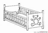 Cot Coloring Page Sketch sketch template