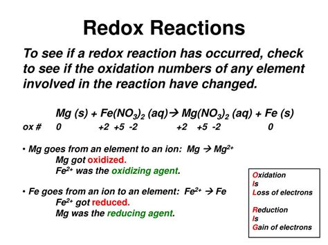 PPT - Redox Reactions PowerPoint Presentation, free download - ID:4652721