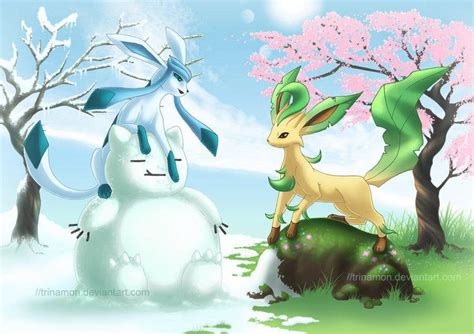 Leafeon And Glaceon Wallpaper