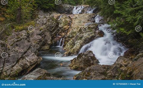 Background of Beautiful Waterfall in Slow Shutter Stock Image - Image of flowing, waterfall ...