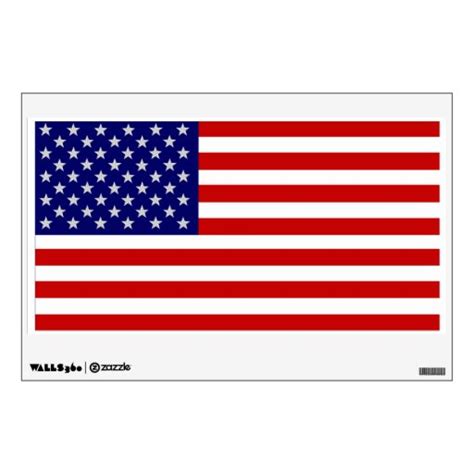 USA American Flag Small Wall Decal | Zazzle