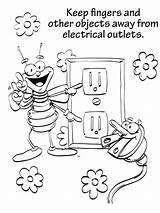 Electricity Coloring Page Pages sketch template