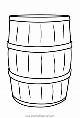 Empty Barrel Coloring Page For Kids  Free Everyday Objects Printable sketch template