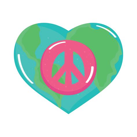 peace symbol in heart 10478785 Vector Art at Vecteezy