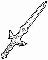Sword Coloring Pages Weapons Sketch Page sketch template