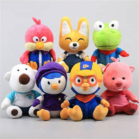 COD!!!Korean Pororo Little Penguin Plush Keychain Toys Pororo and His Friends Plush Stuffed Toys ...