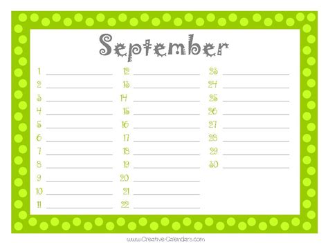 Free Printable Birthday Calendar Template