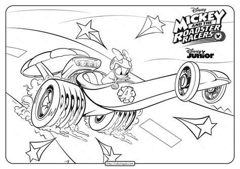 Mickey and the Roadster Racers Daisy Coloring Page - Free Printable Coloring Pages for Kids