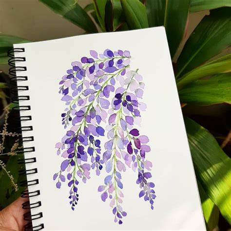 nok moody on Instagram: “Wisteria tutorial by @ellencrimitrent I love wisteria and painted it a ...