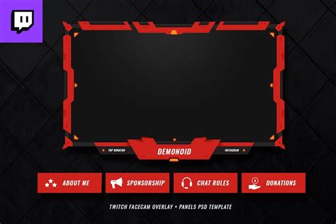 Twitch Facecam Overlay V9 von micromove auf Envato Elements