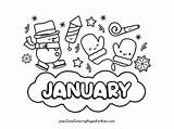 January Coloring Pages  Cute For Kids sketch template