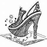 Princess Shoe Coloring Page · Creative Fabrica sketch template