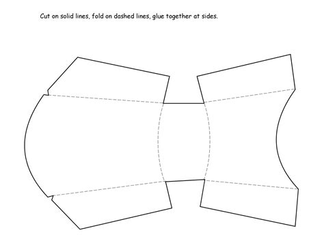 French Fry Treat Box Pattern