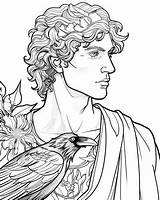 Apollo god Of Music And Prophecy Coloring Pages  Greek Mythology sketch template