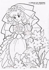 Shoujo Coloring Book Japanese Sketch Page sketch template