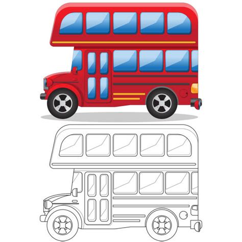 140+ Double Decker Bus Side View Stock Illustrations, Royalty-Free ...