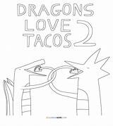 Dragons Love Tacos Coloring Pages  Coloring Home sketch template