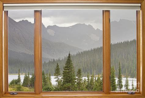 Rainy Colorado Rocky Mountain Summer Picture Window View Photograph by James BO Insogna