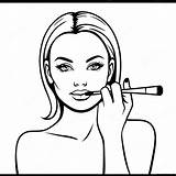 Glamorous Makeup Artist Coloring Page 68355 54093 sketch template