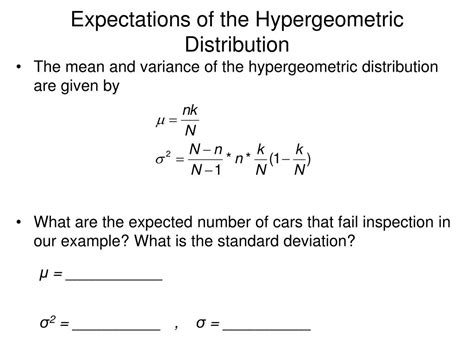 PPT - Hypergeometric Distribution PowerPoint Presentation, free download - ID:2886230