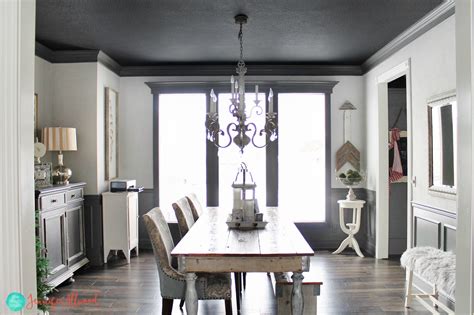 Painted Black Ceiling in the Dining Room | Magic Brush | Dining room ...