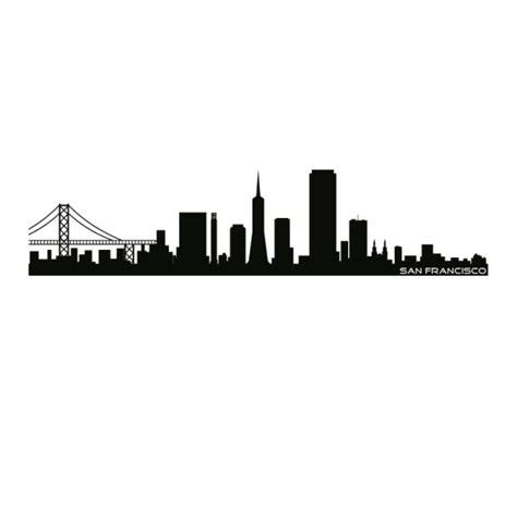 San Francisco Skyline Silhouette | Skyline silhouette, San francisco ...