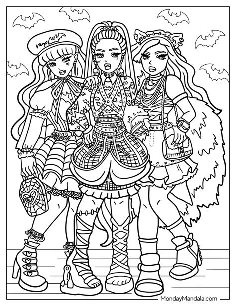 28 Monster High Coloring Pages (Free PDF Printables)