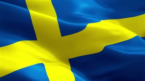 Sweden Waving Flag National Swedish Flag Waving Sign Sweden Seamless ...