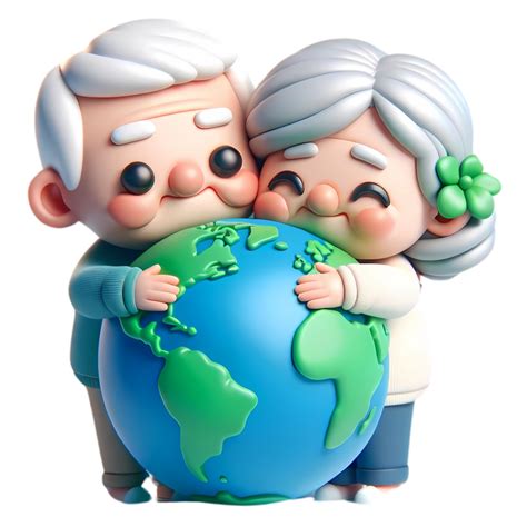 3D Cartoon people hugging the earth concept of earth day and climate change awareness 43102285 PNG