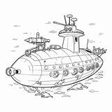 Submarine Coloring Page – Coloring Corner sketch template