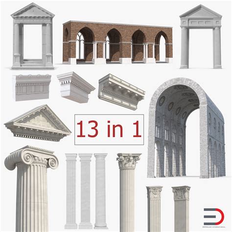 Greco roman architecture elements 3D - TurboSquid 1150051