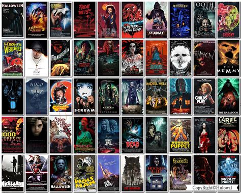 Buy Horror Movie Aesthetic Picture Wall Collage Kit, Weird Style Photo ...