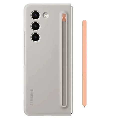 Samsung Galaxy Z Fold 5 Slim S-Pen Case With Front Glass- Light Grey ...