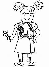 Girl Scout Brownie Coloring Pages Sketch Page sketch template