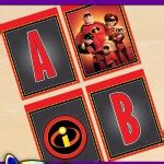 FREE Printable Incredibles Alphabet Banner Pack