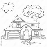 Drawing Of house coloring page House Useful As  sketch template