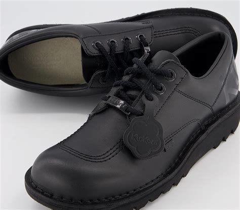 Kickers Kick Lo Luxx Black - School Shoes and Accessories