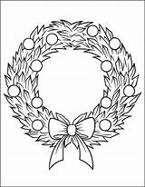 Christmas Wreath Coloring Page  Pages sketch template
