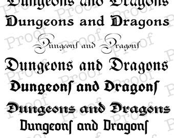 Dungeons and Dragons Font - Etsy