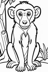 10 Baboon Coloring Pages For Kids  ShadeMaze sketch template