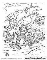Underwater Reading Coloring Page  Tims Printables sketch template