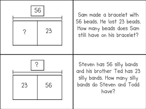 Bar Diagram Matching | Scribd | Math word problems, 2nd grade worksheets, Word problems