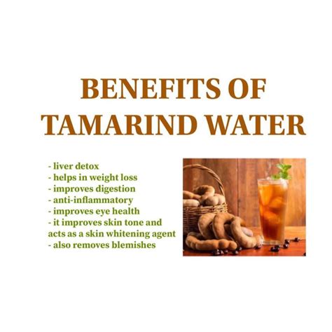 HEALTH BENEFITS OF TAMARIND WATER.... check This Easy Detox Water Recipe that will flush your ...