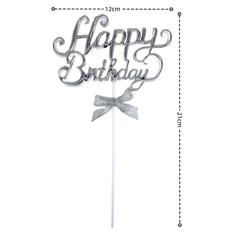 Cake Decoration 3d Birthday Topper English Happy Birthday Theme Party Supplies | SHEIN UK