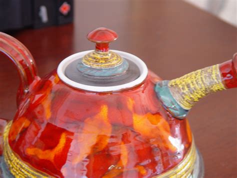 Unique Red Handmade Pottery Teapot - Colorful Wedding Gift - Ceramic Tea Pot - Danko Pottery ...