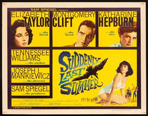 Suddenly, Last Summer Movie Poster 1959 Half sheet (22x28)