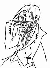Sebastian Black Butler Chibi Coloring Pages Sketch Page sketch template