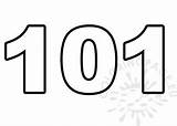 Number 101 Printable  Coloring Page sketch template