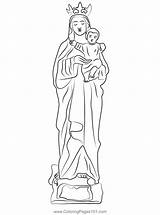 Saint Maria Sculpture Coloring Page  pages sketch template