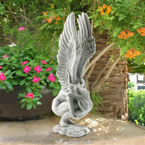 Design Toscano Remembrance and Redemption Angel Religious Garden Statue, Medium 15 Inch ...